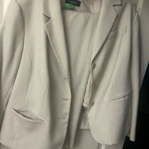 Talbots Cream Textured Women's Sport Coat Blazer 16wp